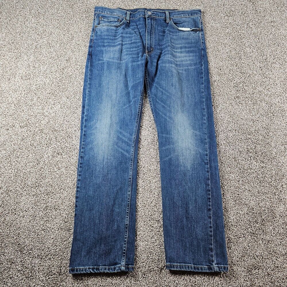 Levis 513 Jean Mens 38x31 Blue Denim Slim Straight American Stretch Grunge Skate